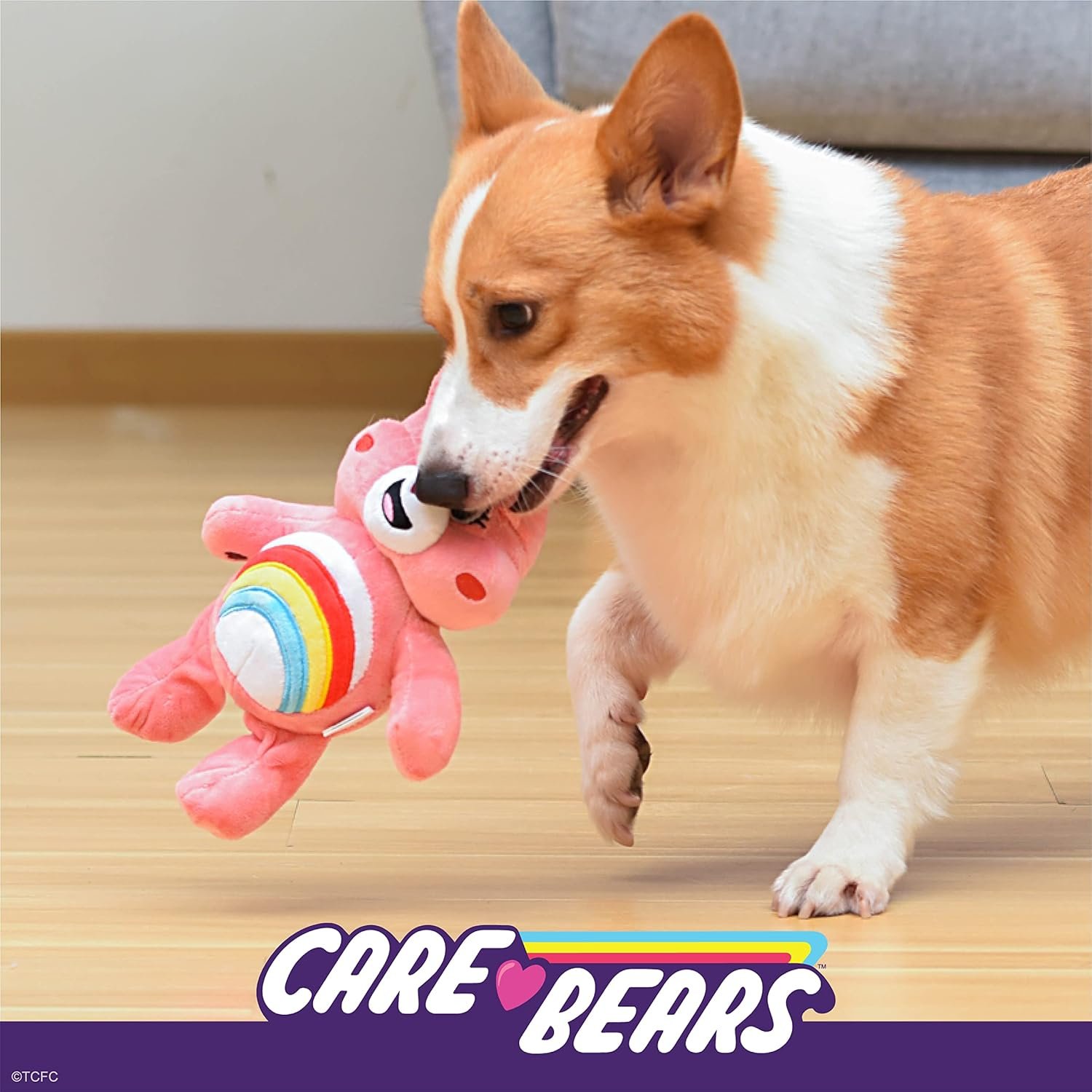 Care Bear for Pets Pet Plush Squeaky Toy Cheer Bear, 9” with Squeaker Inside and Crinkle Ears | Cheer Bear for Dogs Squeaky Plush Toy | Collectible Dog Toys (FF19786) - Image 5