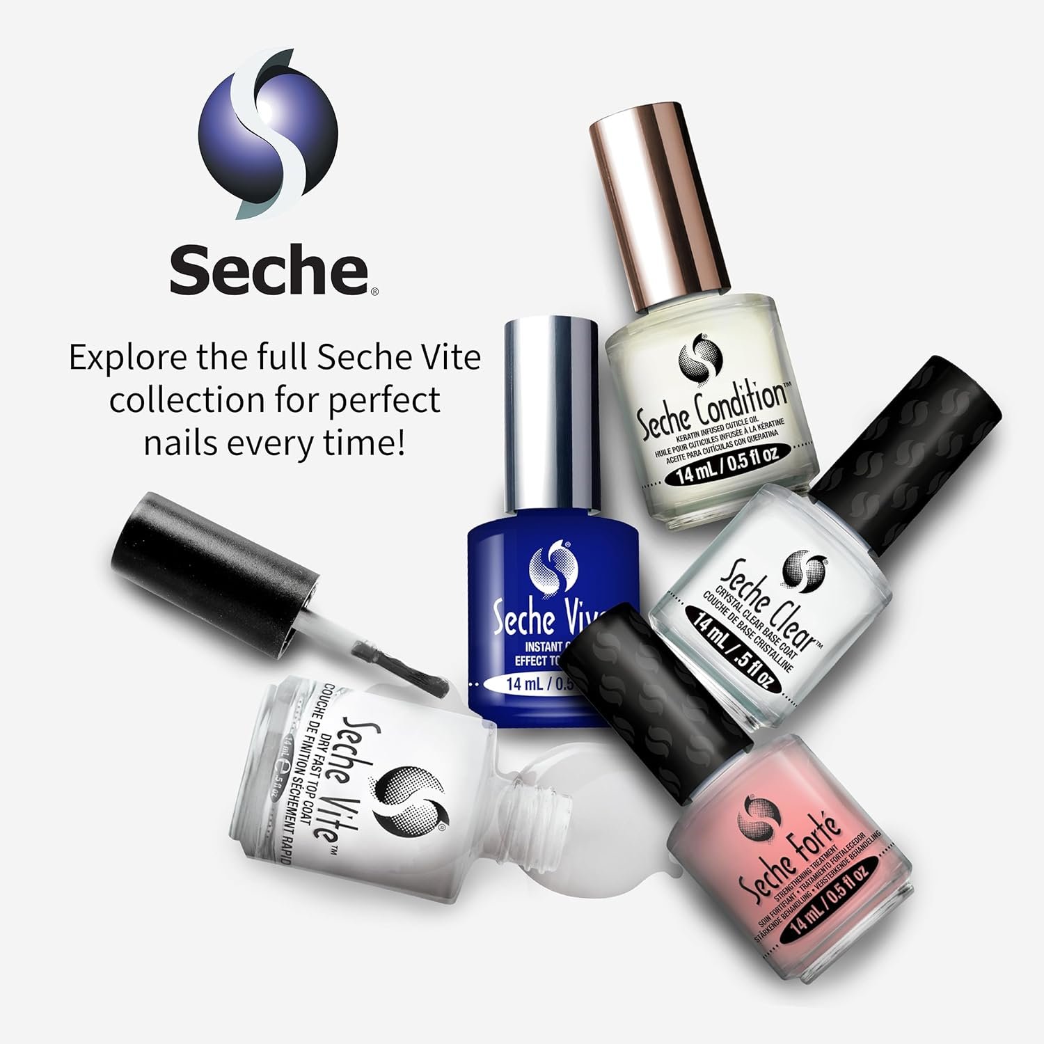 Seche Forte Strengthening Treatment Base Coat with Biotin & Bamboo, 0.5 fl oz - Image 8