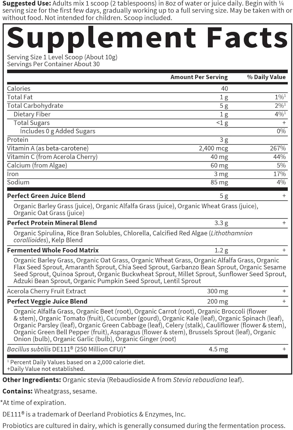 Garden of Life Perfect Food Super Green Formula - 30 Servings | 45 Superfoods, Greens, Fruit & Veggie Juice Superfood Powder Supplement, Probiotics & Organic Spirulina for Digestion & Immune Health - Image 6