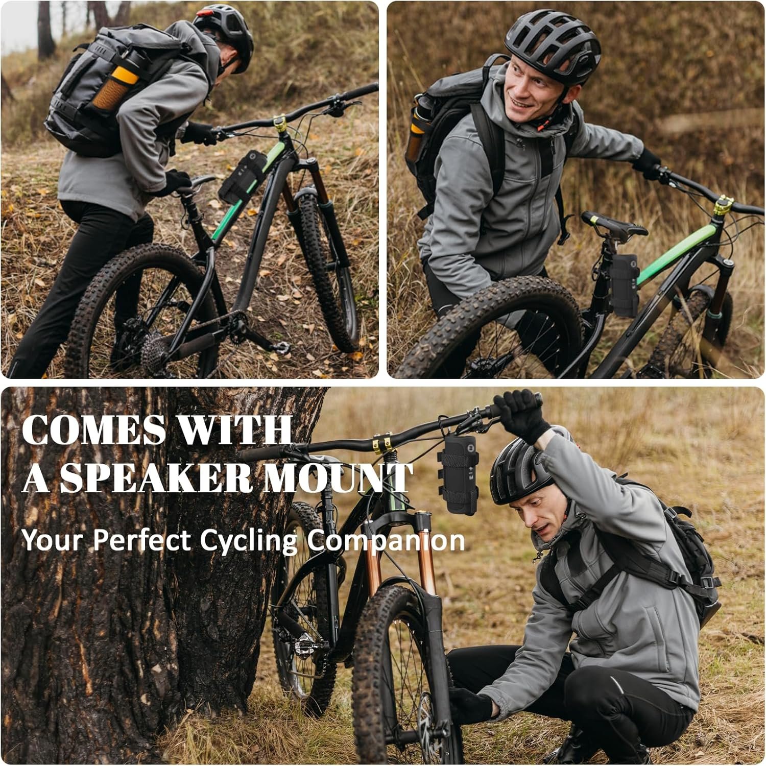 Portable Bluetooth Speaker for Bike, 20W Deep Bass Sound, IPX6 Waterproof Bike Speaker with Speaker Mount, 15 Hrs Battery Wireless Bicycle Speaker for Outdoor Riding, Hiking, Camping, Golfing - Image 8