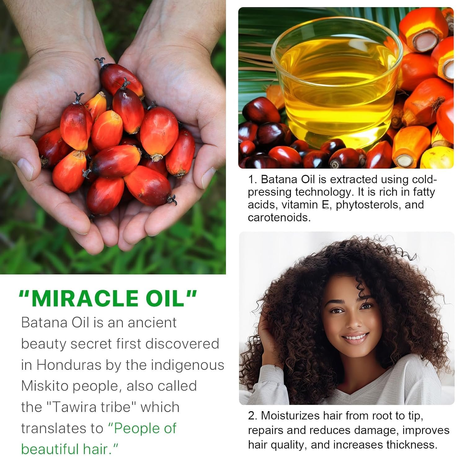 Batana Oil for Hair Growth Dr. Sebi Organic, Raw Batana Oil for Hair Growth, Unrefined Batana Oil for Hair Growth, Promote Thickness for Men & Women,Prevent Hair Loss, Repair Damaged Hair, 4.2 OZ - Image 8