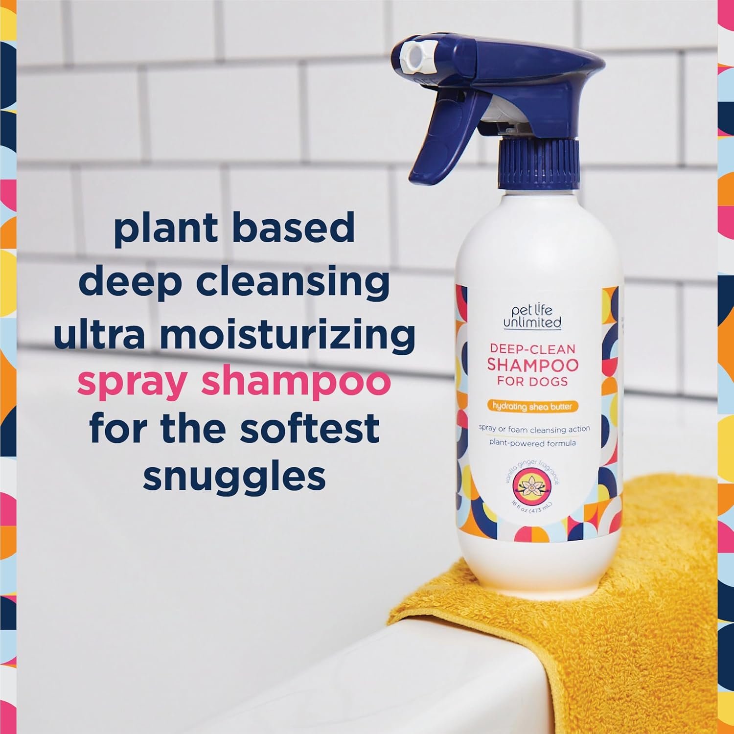 Pet Life Unlimited Dog Shampoo and Conditioner Foaming 2-in-1 Spray - Plant-Based Vanilla Ginger Scented Pet Shampoo & Dog Conditioner Spray - Made in The USA - Two-Way Spray - 16 Ounce (Pack of 1) - Image 6