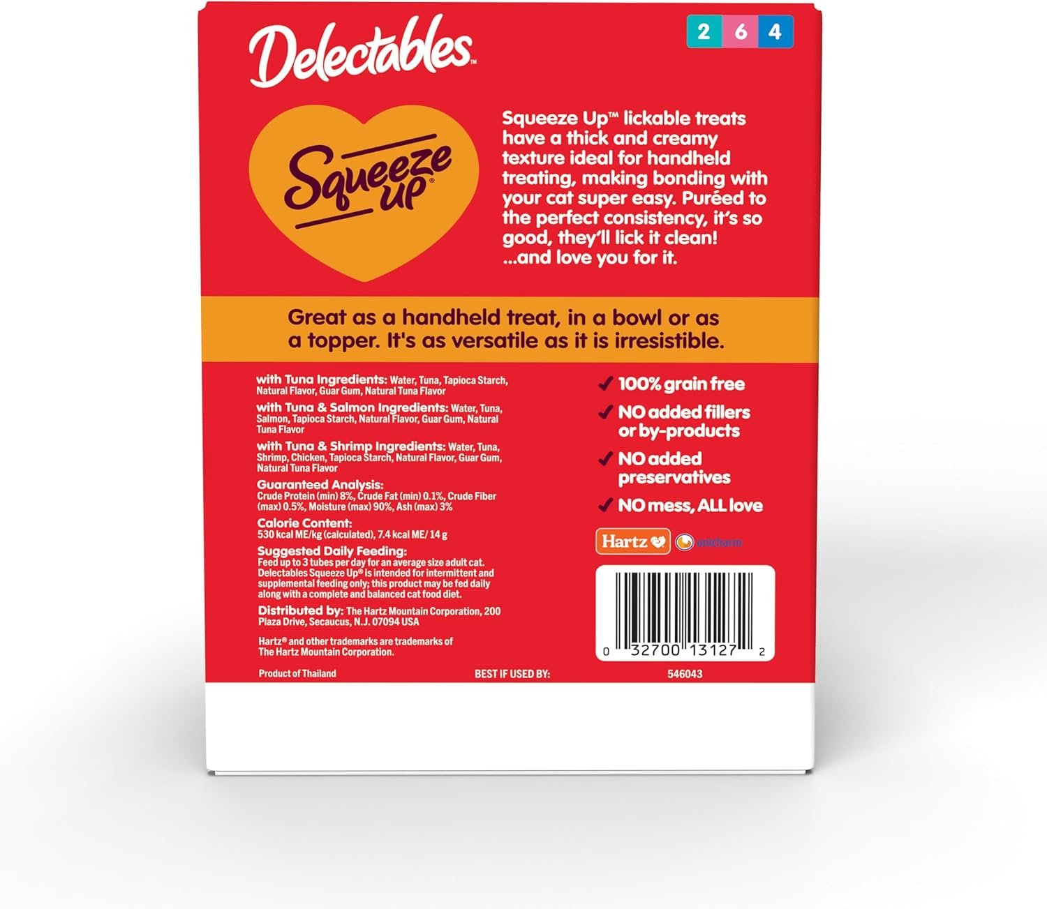 Delectables Squeeze Up Seafood Variety Pack, Creamy Squeezable Puree, Lickable Wet Cat Treats, Grain Free, No Added Fillers, No by-Products, No Added Preservatives, 0.5 Ounces Tube, 54 Tubes Total - Image 6
