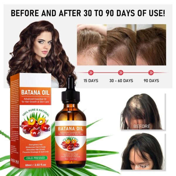 100 Percent Pure Batana Oil for Hair Growth - Raw Batana from Honduras - Natural, Organic - Advanced Essential Batana Oil - Moisturizes Hair & Scalp - Preimum Therapeutic Grade - 60ml, Orange - Image 6