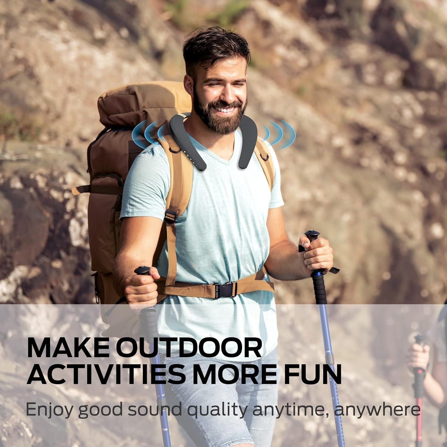 Monster Boomerang Neckband Bluetooth Speaker, Neck Wireless Wearable Speaker with 12H Playtime, True 3D Stereo Sound, Portable Soundwear, IPX7 Waterproof, for Home Sport Outdoor - Image 9