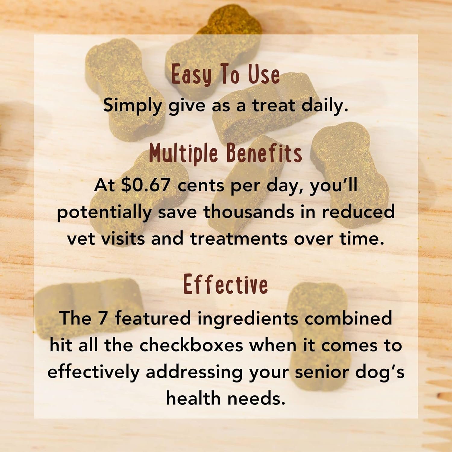 iHeartDogs Senior Super 7 Daily Dog Multivitamin - 7-in-1 Vitamin for Dogs Supports Anti-Aging with Antioxidants, Probiotics, Lion's Mane, Turkey Tail, & Ashwagandha for Longevity & Cognitive Boost - Image 8