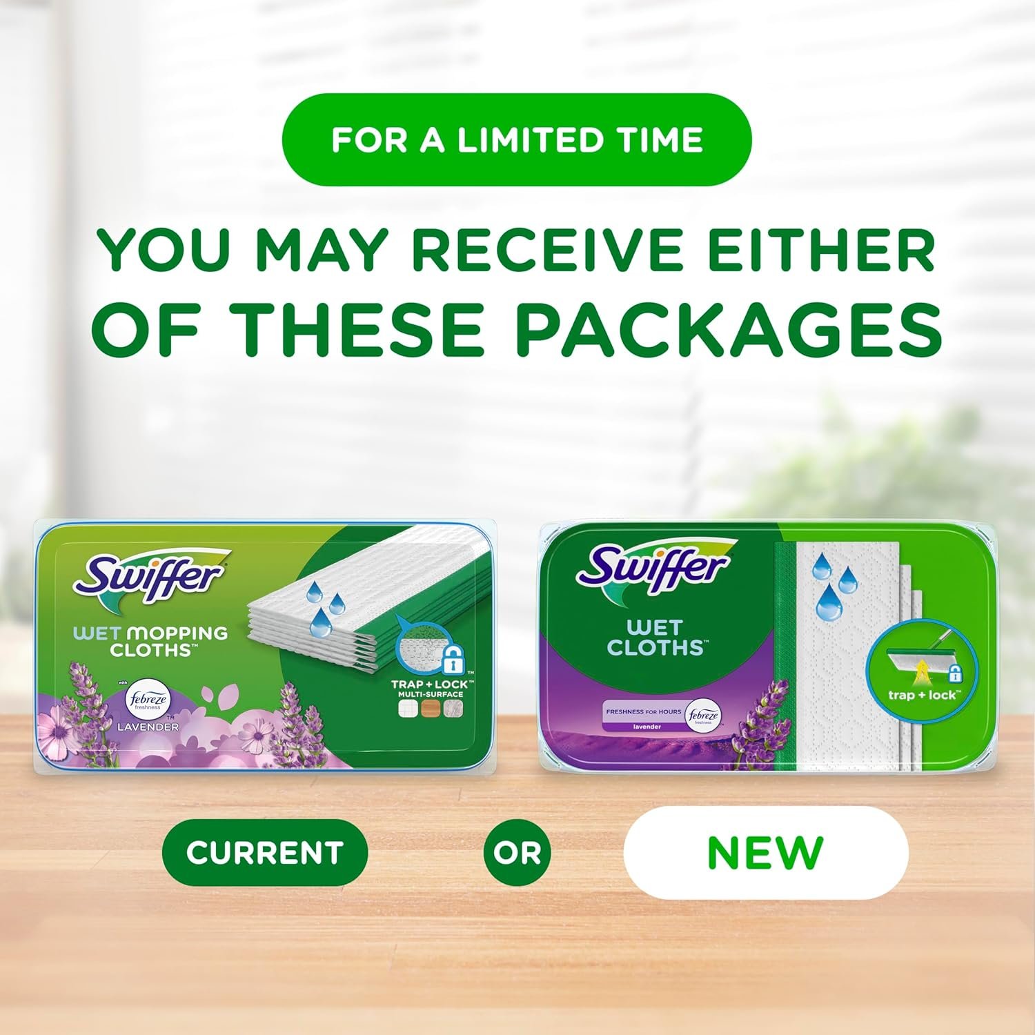 Swiffer Sweeper Wet Mopping Cloth Multi Surface Refills, Mops for Floor Cleaning, Febreze Lavender Scent, 36 Count - Image 3