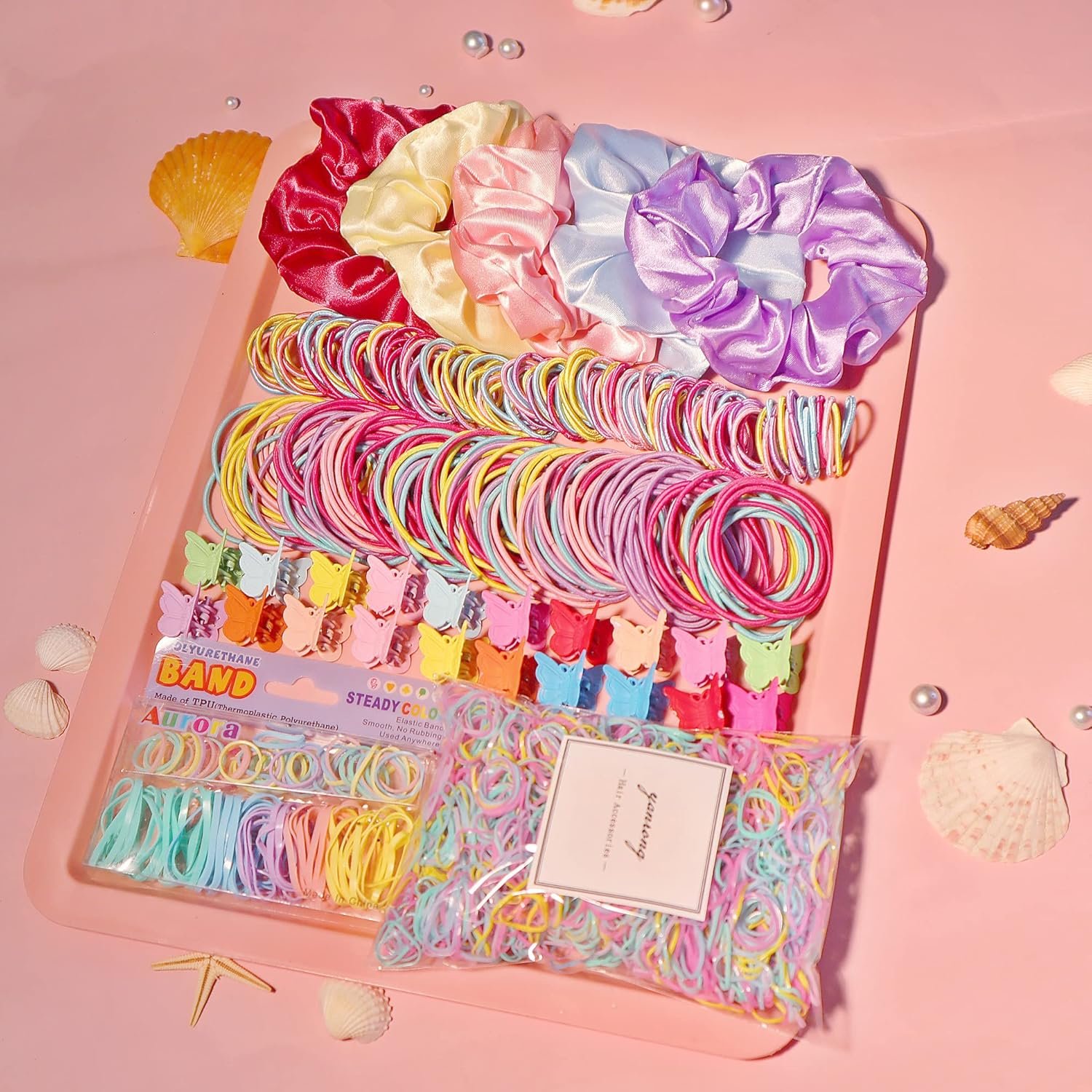 YANRONG Multicolor Hair Ties For Women Girls,Elastic Ponytail Holders Rubber Band For Thick Hair & Thin Hair Fashion Hair Accessories Set(2335PCS) - Image 10