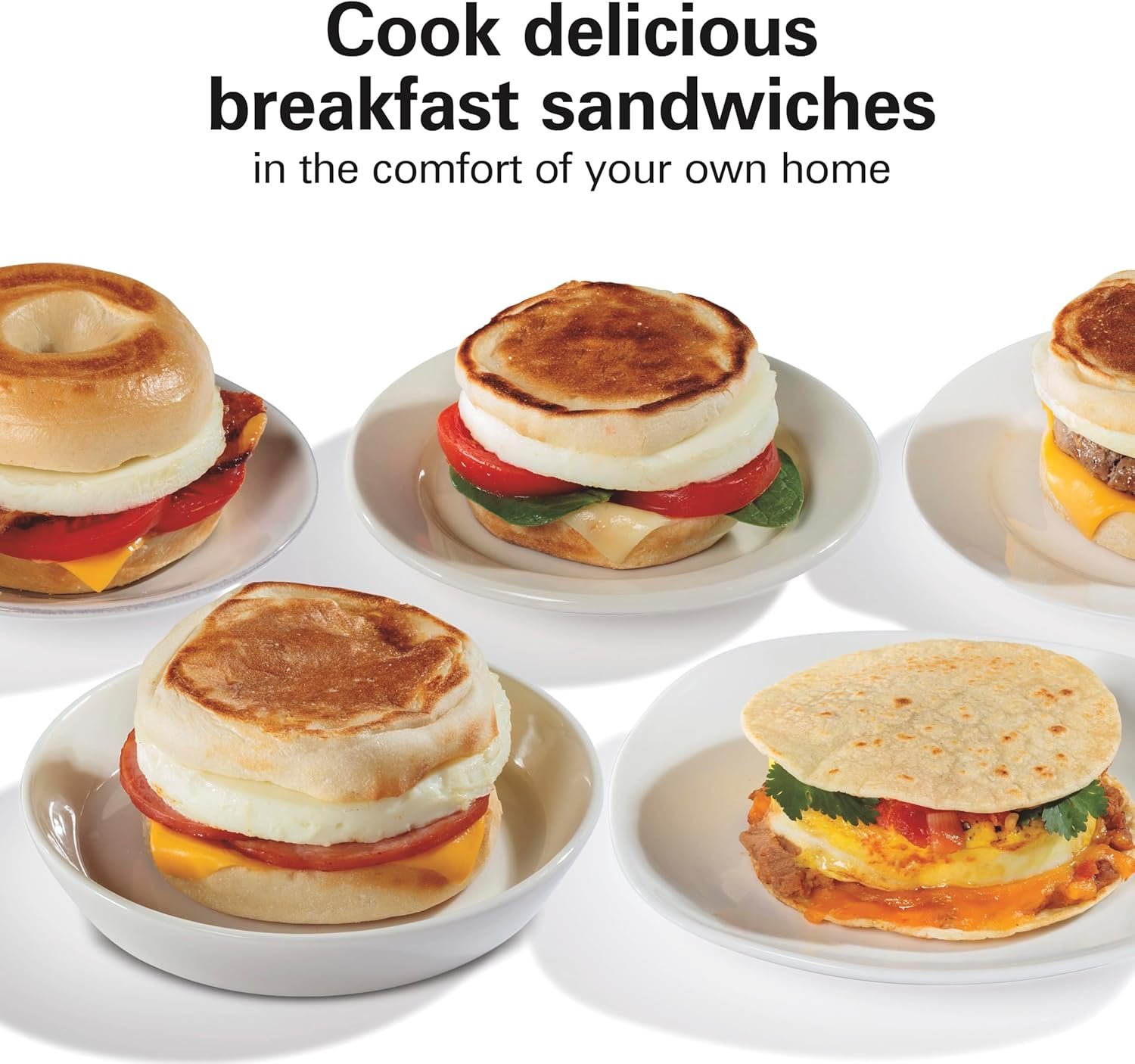 Hamilton Beach Dual Breakfast Sandwich Maker with Timer, Silver (25490A) - Image 5