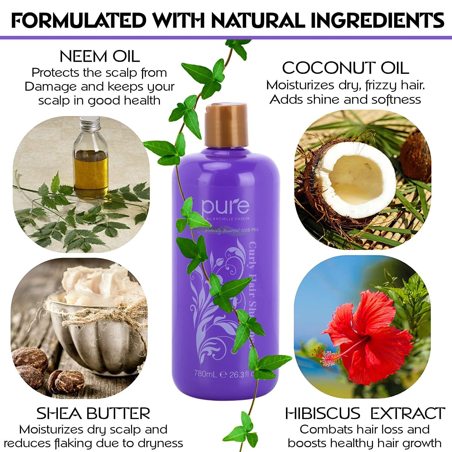 Curly Hair Shampoo and Conditioner Set - Increase Hydration & Gloss, Repair & Strengthen for Smooth, Bouncy Curls. Sulfate & Paraben Free with Leave-in Conditioner - Image 5