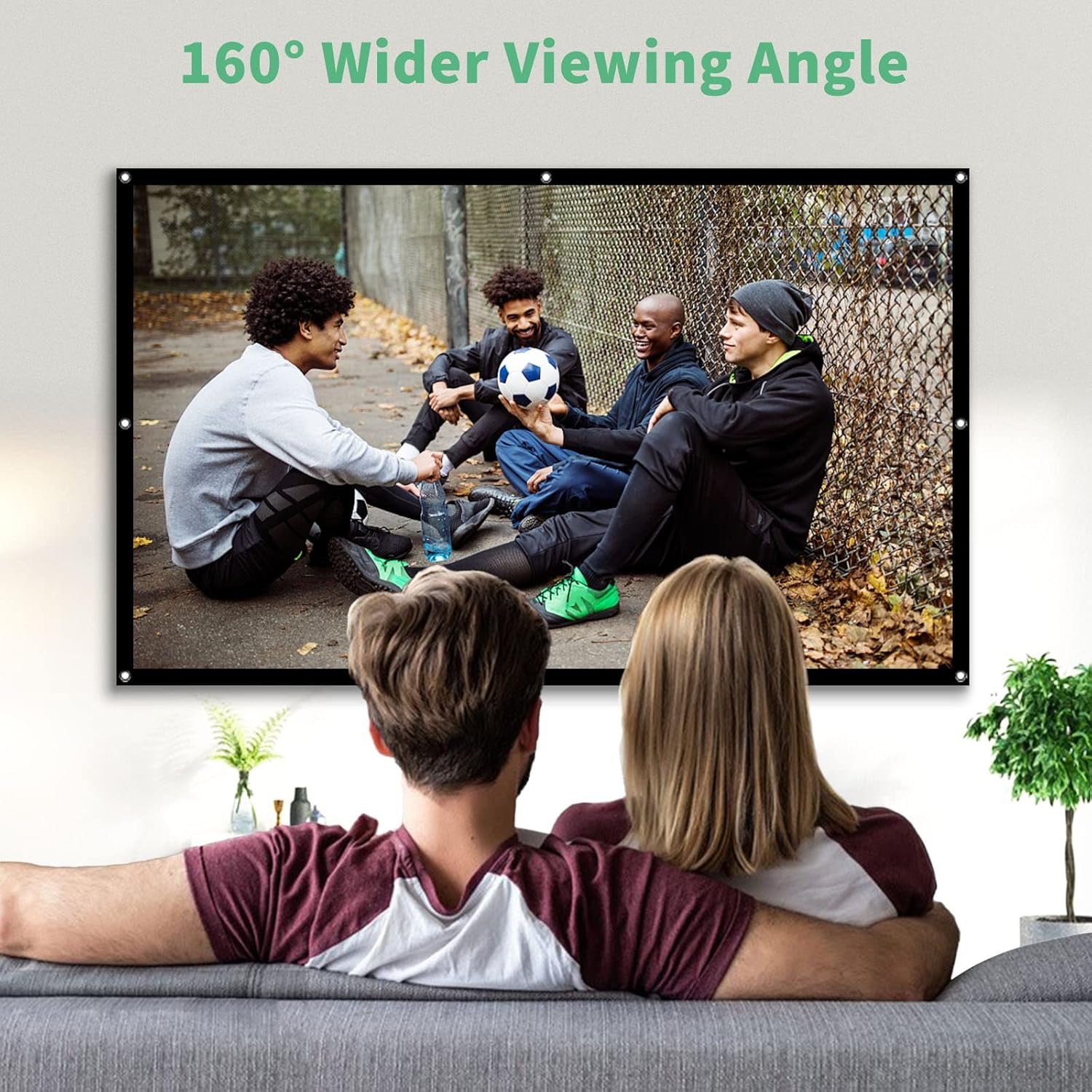 Taotique 4K Movie Projector Screen, 16:9 HD Foldable and Portable Anti-Crease Indoor Outdoor Projection Double Sided 84 inch Video Projector Screen for Home, Party, Office, Classroom - Image 6