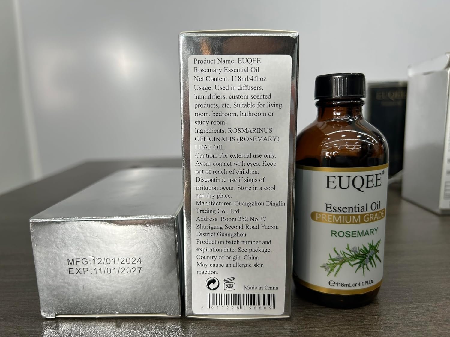 EUQEE Rosemary Essential Oil 118ml Pure Rosemary Oil with Glass Dropper for Aromatherapy, Diffuser, Soap & Candle Making - 4Fl.Oz - Image 10