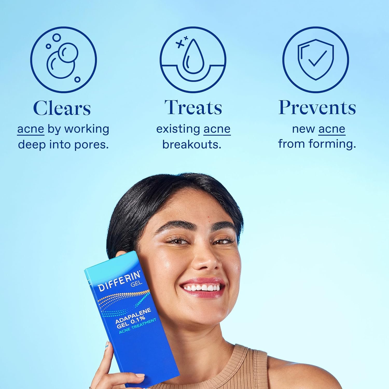 Differin Acne Treatment Gel, 90 Day Supply, Retinoid Treatment for Face with 0.1% Adapalene, Gentle Skin Care for Acne Prone Sensitive Skin, 45g Pump (Packaging May Vary) - Image 9