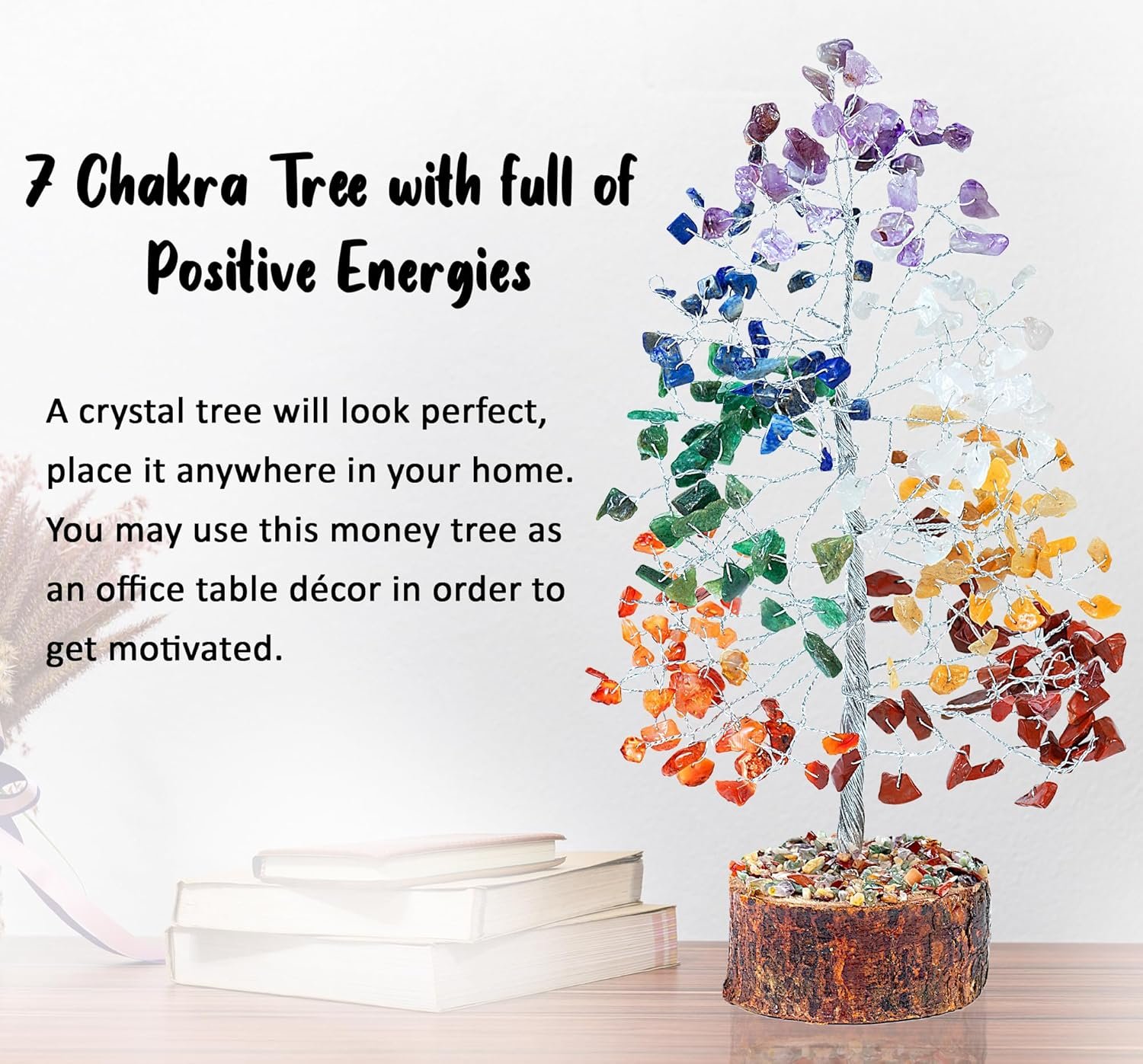 Seven Chakra Tree of Life, Crystal Tree for Positive Energy - Feng Shui Tree, Artificial Tree, Crystal Decoration, Money Tree, Handmade 7 Chakra Tree, Healing Crystals, Stone Tree, Spiritual Gifts - Image 4