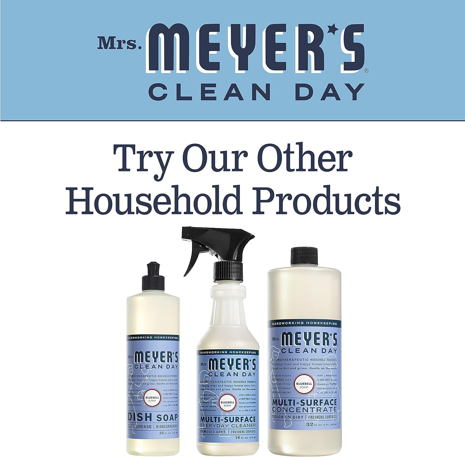 Mrs. Meyer's Clean Day Multi-Surface Everyday Cleaner, Bluebell Scent, 16 ounce bottle (Pack of 2) - Image 7