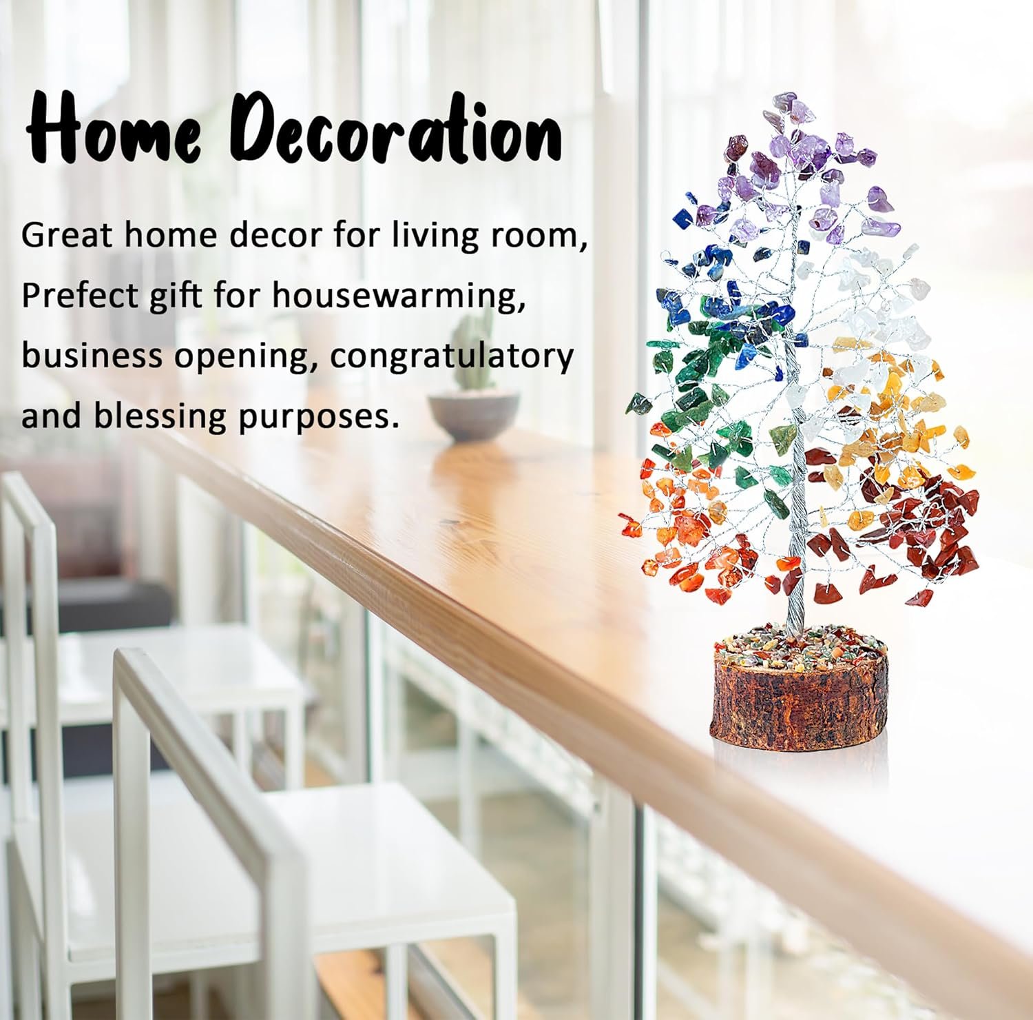 Seven Chakra Tree of Life, Crystal Tree for Positive Energy - Feng Shui Tree, Artificial Tree, Crystal Decoration, Money Tree, Handmade 7 Chakra Tree, Healing Crystals, Stone Tree, Spiritual Gifts - Image 5