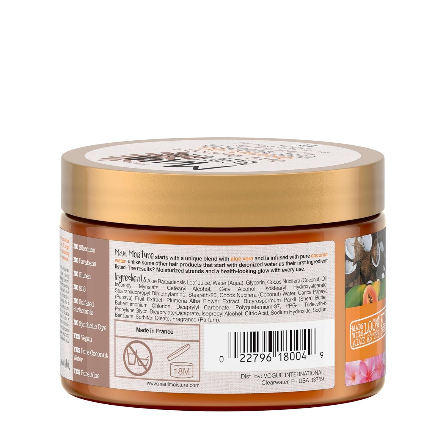 Maui Moisture Curl Quench + Coconut Oil Hydrating Curl Smoothie, Creamy Silicone-Free Styling Cream for Tight Curls, Braids, Twist-Outs & Wash & Go Styles, Vegan & Paraben-Free, 12 Ounce - Image 9