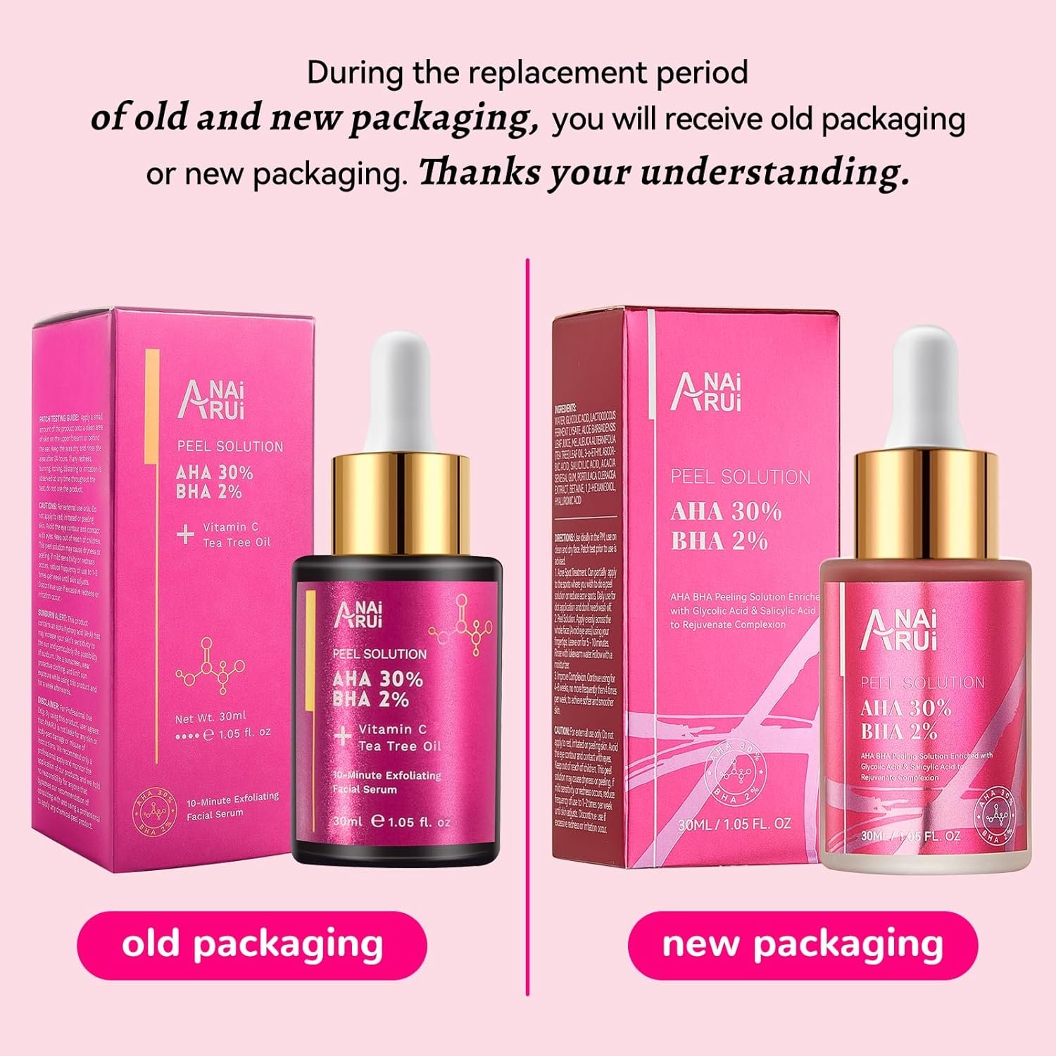 AHA BHA Face Peel Peeling Solution - Glycolic Acid 30% + Salicylic Acid 2% Face Exfoliator 1 Fl.oz - Image 3