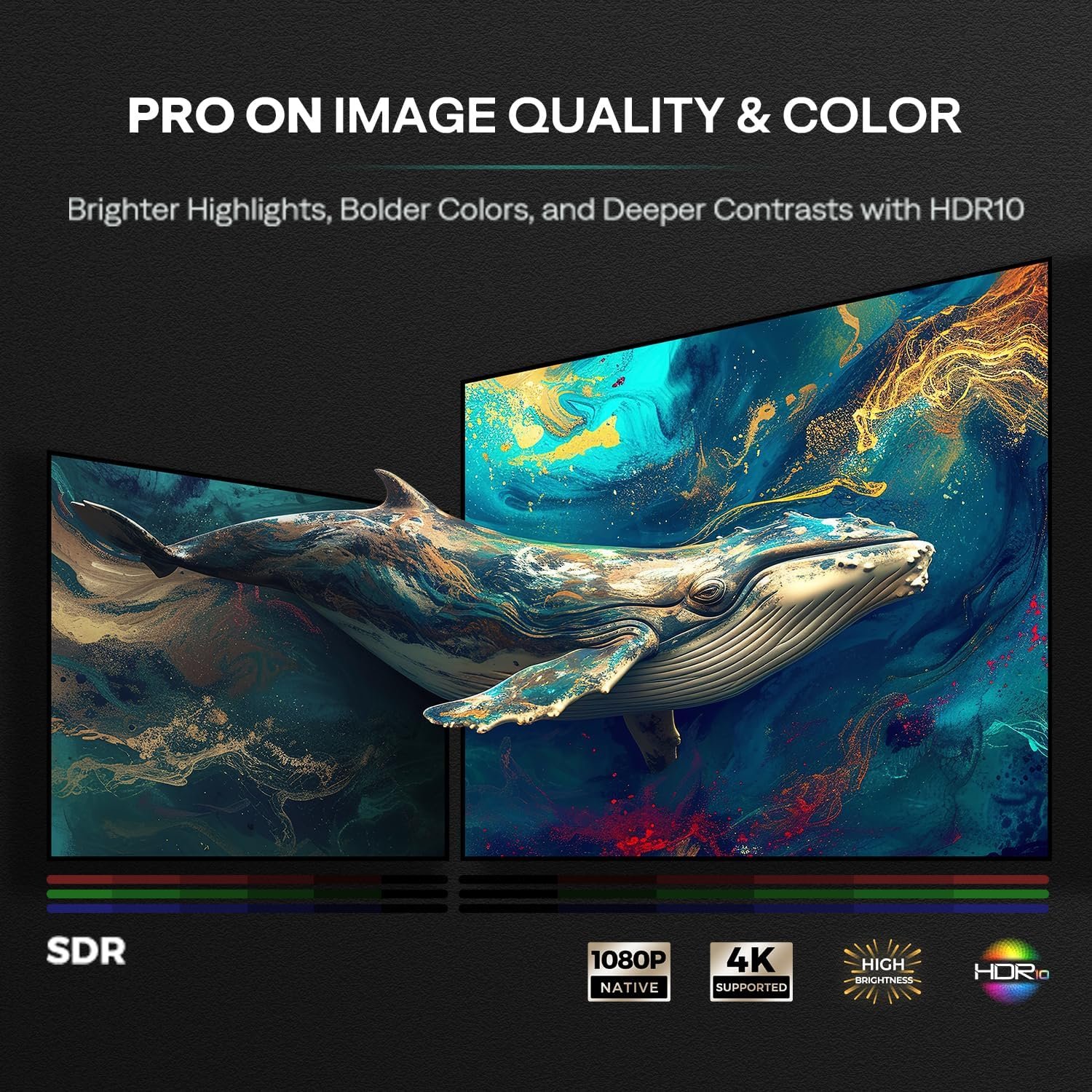 EAZZE D1 Pro Smart Projector with WiFi and Bluetooth, Netflix Official, 20W Speakers, Dolby Audio & dbx-tv Total Sonics, Auto Focus & Keystone, Native 1080P Portable Outdoor Movie Projector - Image 6