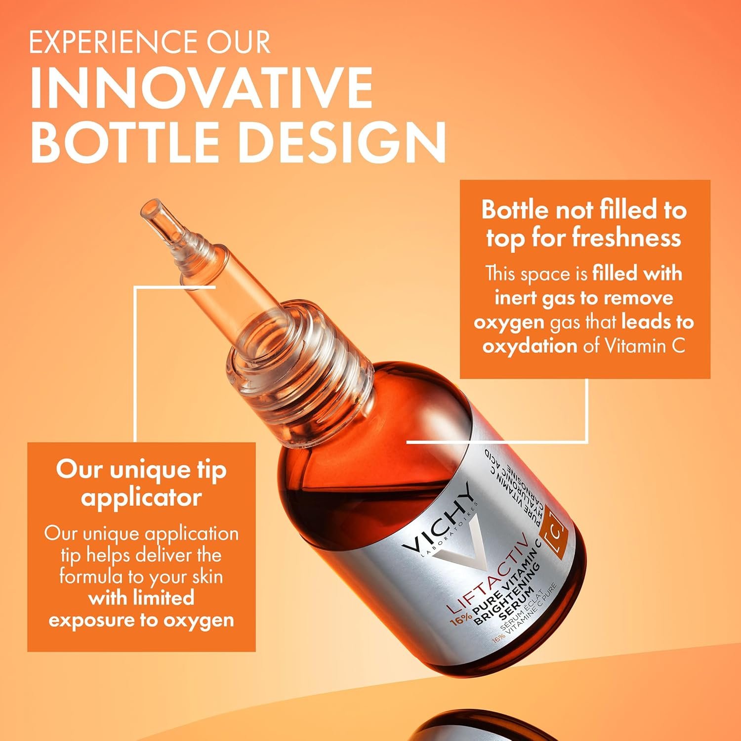 Vichy LiftActiv Vitamin C Serum For Face | Brightening Serum With 16% Pure Vitamin C + Hyaluronic Acid + Vitamin E | Improves Radiance & Firmness | Anti Aging Serum Protects Skin From Discoloration - Image 6