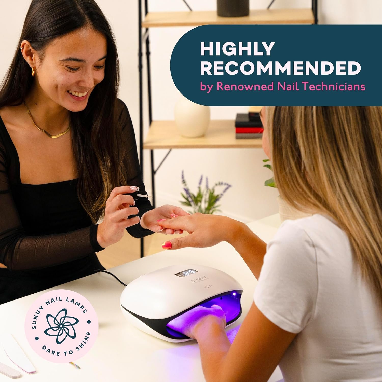 SUNUV SUN4 48W UV LED Nail Lamp, UV Light for Nails, LED UV Lamp for Gel Nails with 4 Timer Settings, Nail Dryer for Gel Polish for Home Salon Black - Image 6