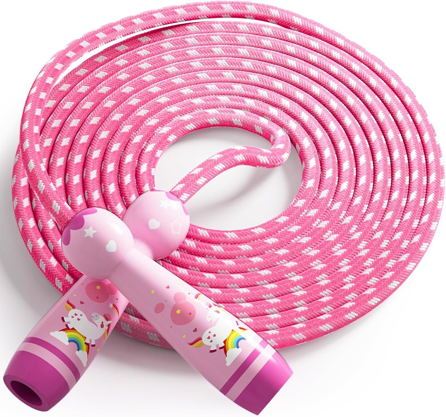 Jump Rope for Kids-Adjustable Cotton Braided Skipping Rope with Wooden Handle for Toddler Fitness Workout Exercise Outdoor Activity - Image 8