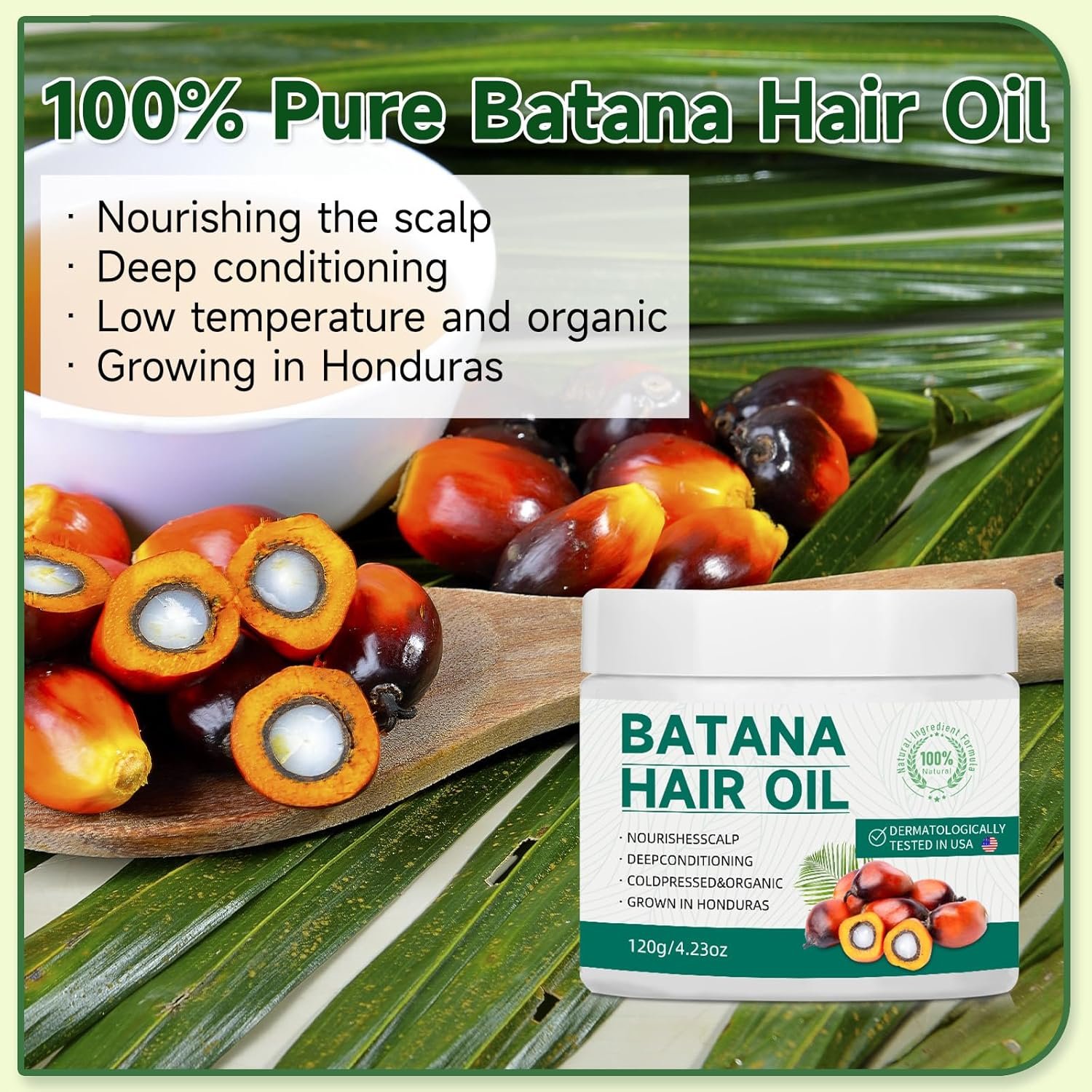 2PCS Raw Batana oil for hair growth : 100% Pure Natural,organic - Prevent Hair Loss - Enhances hair shine and Thickness in Men & Women - Image 5