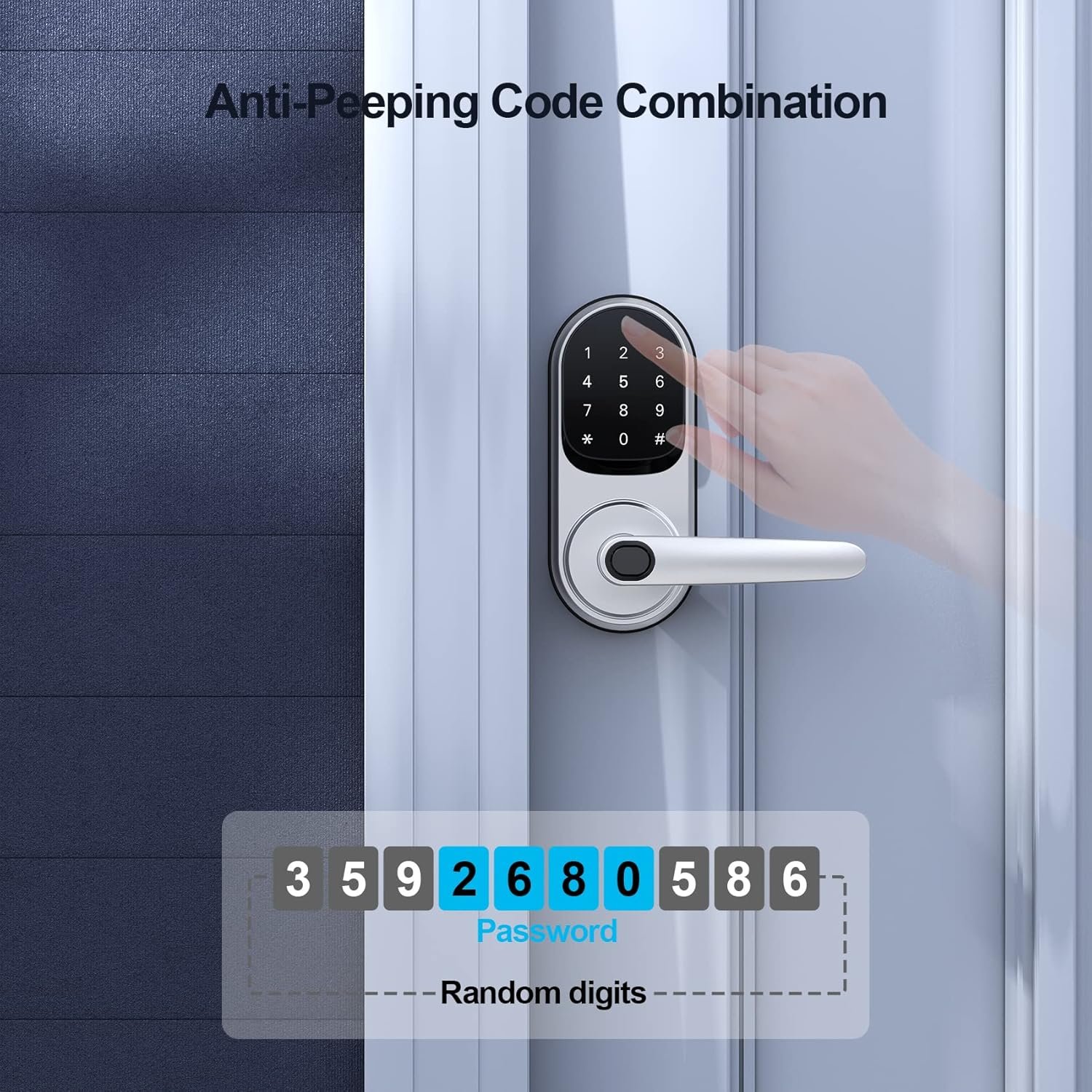 Dermum Smart Lock, Fingerprint Door Lock, Keyless Entry Door Lock, Keyless Door Lock, Smart Door Lock, Smart Lock with Handle, Keypad Door Lock, Door Lock with Keypad, Digital Door Lock (Smart Lock) - Image 7