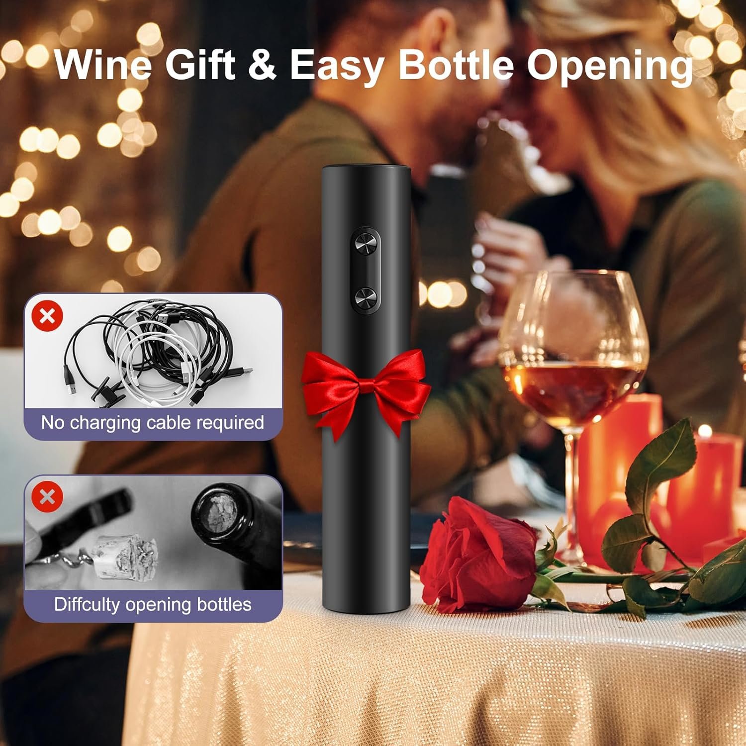 Electric Wine Opener, Battery Operated Wine Bottle Openers, Simple Cork Remover, Efficient Corkscrew Bottle Opener,Great For Wine Lovers,Perfect Wine Gift - Image 6