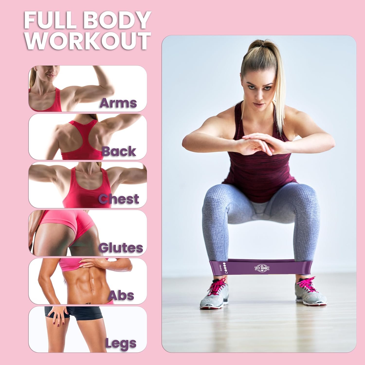 Resistance Bands for Working Out, Set of Elastic Bands for Exercise, Physical Therapy, Strength Training, Pilates, Fitness, Yoga, and Home Workouts, Bandas de Resistencia para Hacer Ejercicio - Image 5