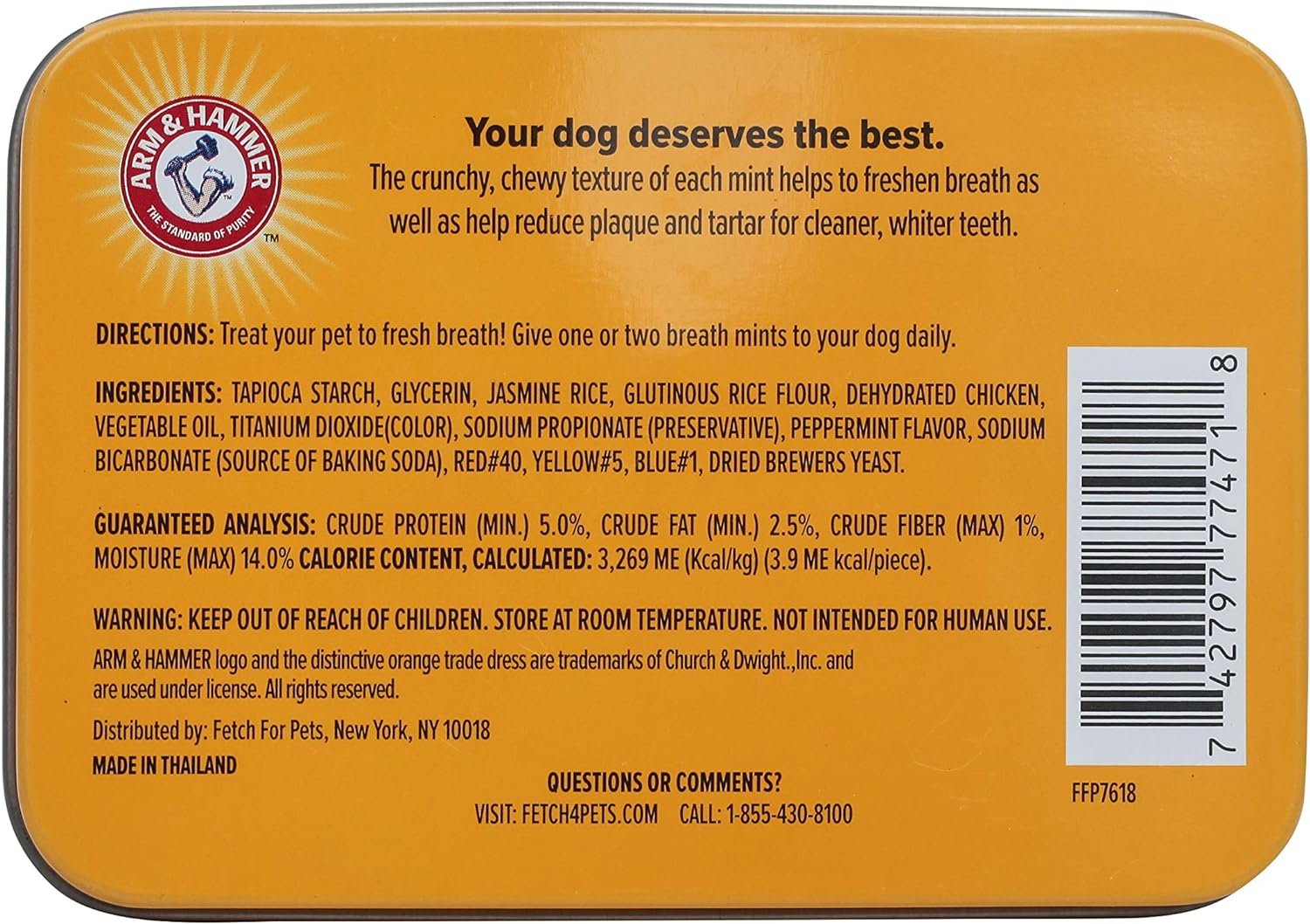 Arm & Hammer for Pets Dental Mints for Dogs, Fresh Breath | Get Fresh Doggie Breath Without Brushing, Way to Fresher Dog Breath | Chicken Flavor, 40 Count (Packaging may vary) - Image 3