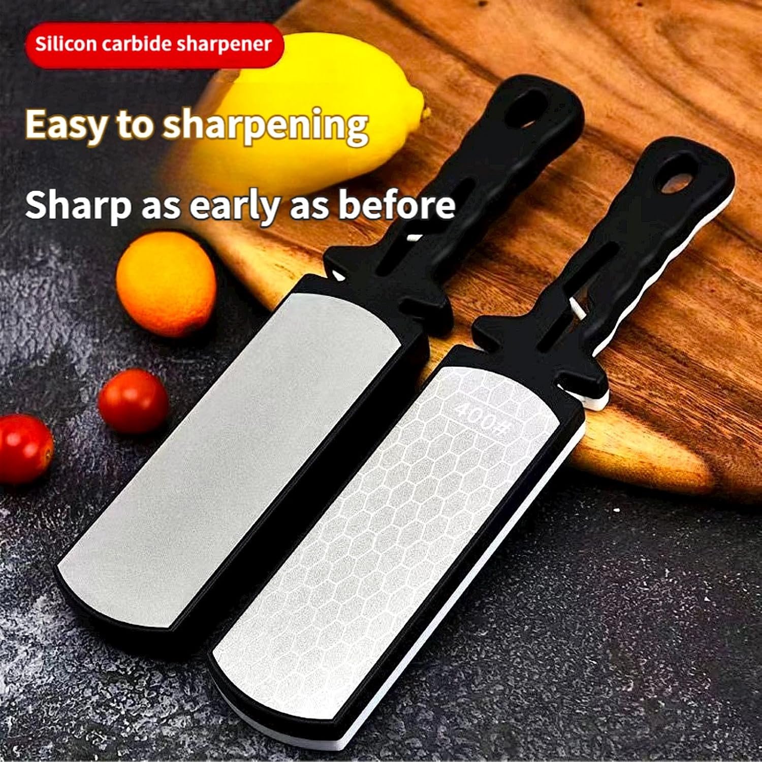 Sharpening Stone 5-in-1 Sharpening Plate- Dual-Sided Design for Sharpening Chef's Knives, Paring Knives, and Scissors - Professional Kitchen Utensil to Effortlessly Hone Razor-Sharp Blades - Image 3