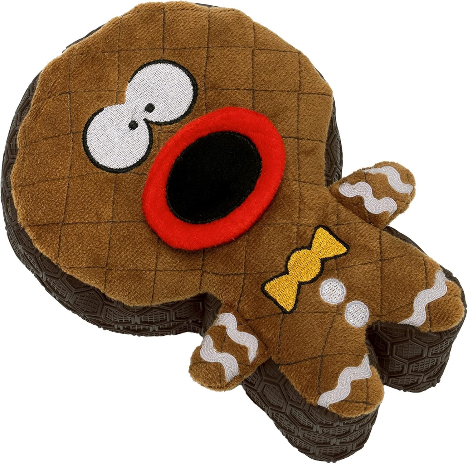 goDog Holiday Collection Mixed Materials TPE-Plush Gingerbread Man Squeaky Dog Toy, Chew Guard Technology - Brown, One Size - Image 6