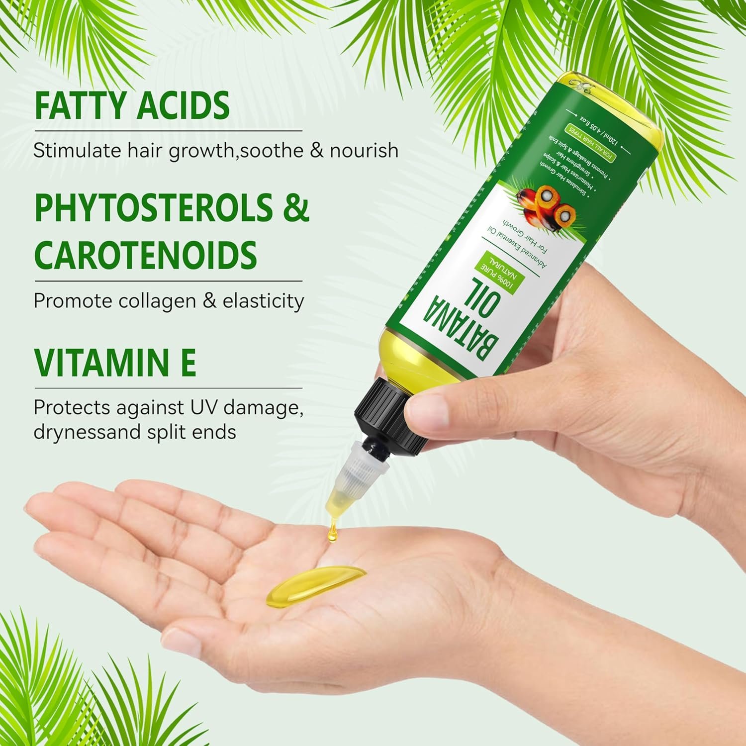 Batana Oil Hair Growth Bundle – 100% Natural Raw and Pure Batana Oil from Honduras, Dr. Sebi Approved – 4.05 FL OZ Liquid & Solid Paste for Thicker, Stronger Hair - Image 6