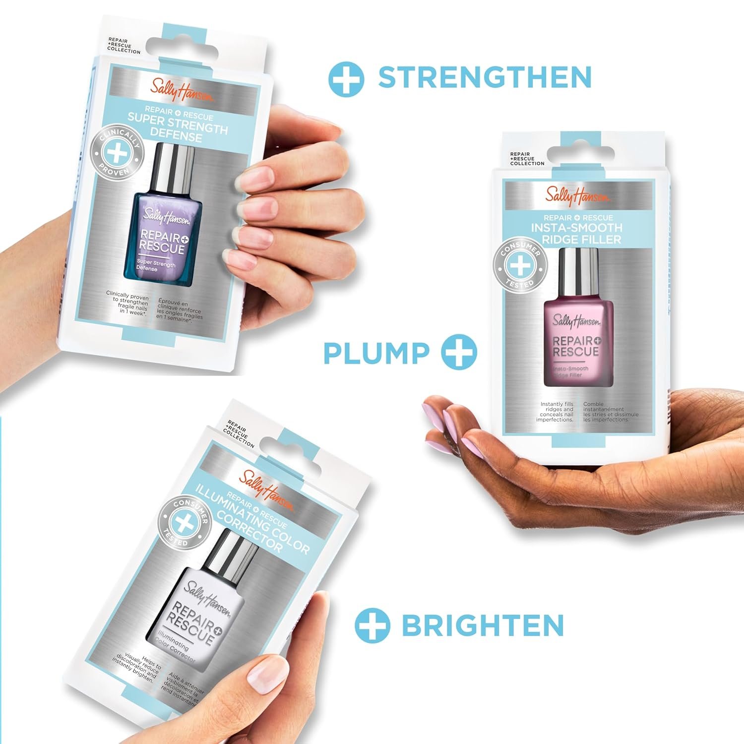 Sally Hansen® Repair + Rescue, Bi-Phase Revitalizing Serum, Hydrates Nails, Moisturizing, Contains Gylcerin - Image 4