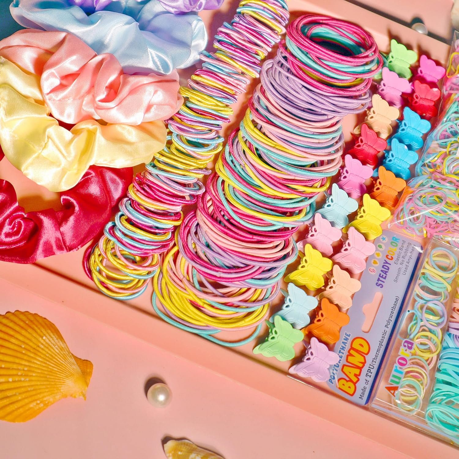 YANRONG Multicolor Hair Ties For Women Girls,Elastic Ponytail Holders Rubber Band For Thick Hair & Thin Hair Fashion Hair Accessories Set(2335PCS) - Image 8