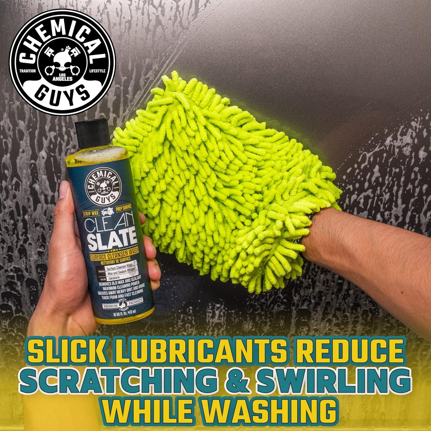 Chemical Guys CWS80316 Clean Slate Deep Surface Cleaning Car Wash Soap (Removes Old Car Waxes, Glazes & Sealants for Superior Surface Prep), 16 fl oz, Citrus Scent - Image 7