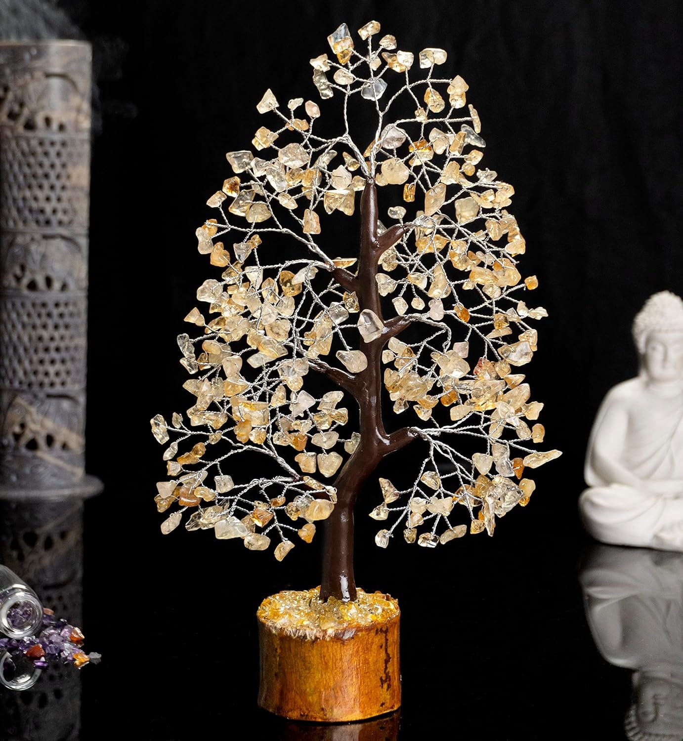 Citrine Tree - Crystal Tree of Life - Gemstone Tree - Handmade Tree - Chakra Tree - Healing Stone - Solar Plexus Chakra - Healing Crystal Tree - Feng Shui - Money Tree - Chakra Decor - Spiritual Gift - Image 6