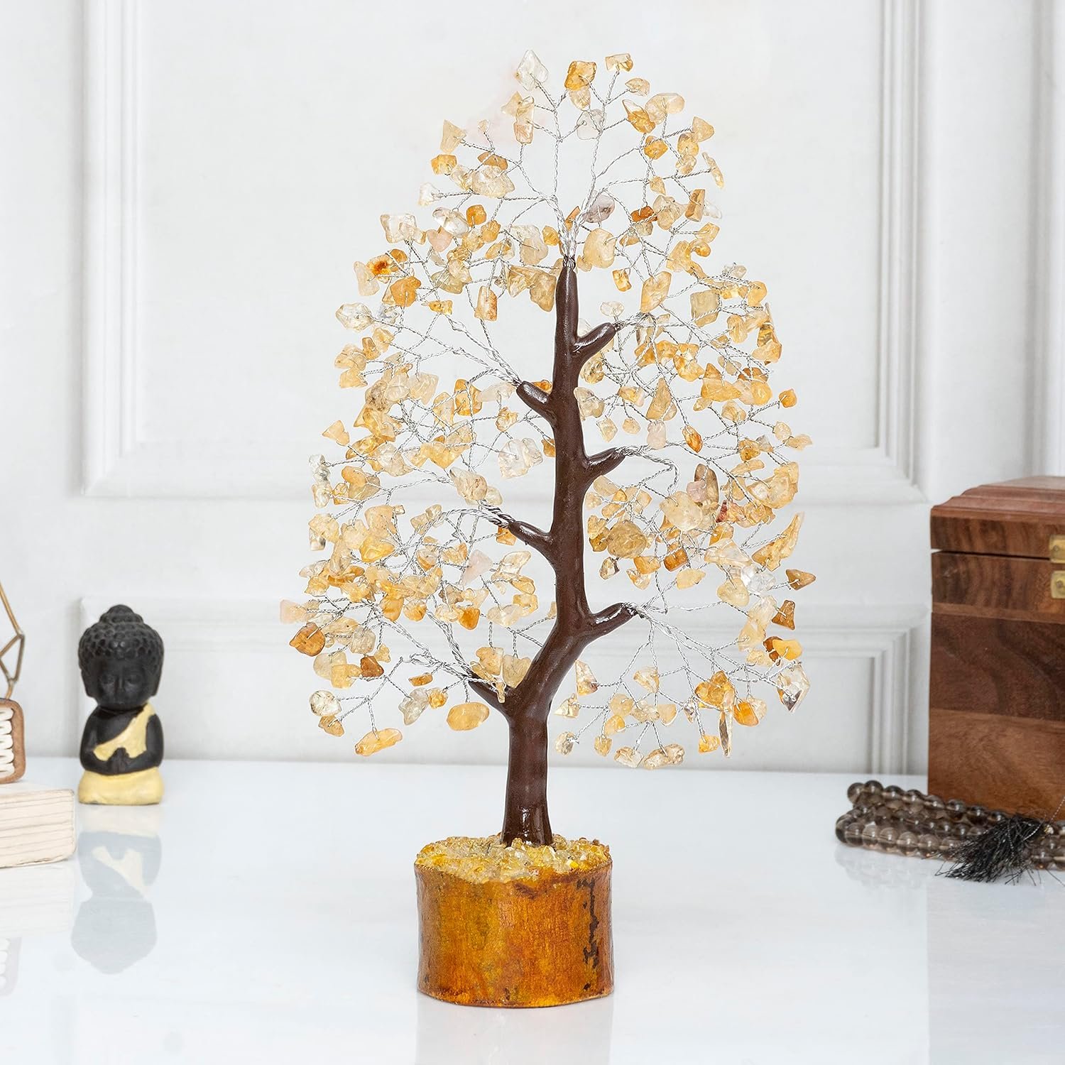 Citrine Tree - Crystal Tree of Life - Gemstone Tree - Handmade Tree - Chakra Tree - Healing Stone - Solar Plexus Chakra - Healing Crystal Tree - Feng Shui - Money Tree - Chakra Decor - Spiritual Gift - Image 5