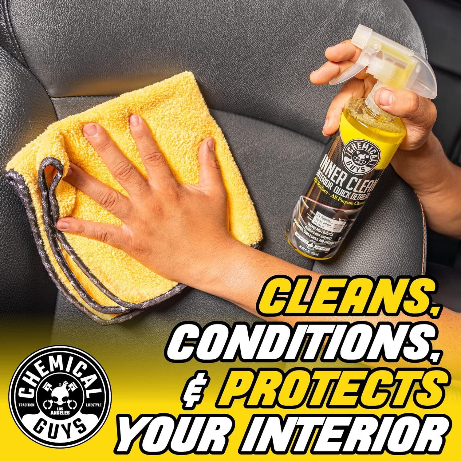 Chemical Guys SPI_663 InnerClean Interior Quick Detailer and Protectant, 1 Gal - Image 3