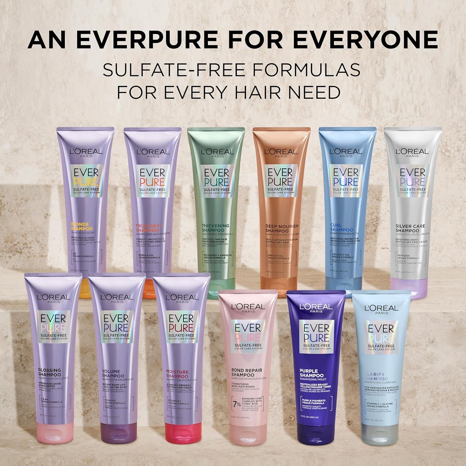 L’Oréal Paris Sulfate Free Moisture 21-in-1 Leave-In Conditioner for Dry Hair, EverPure, 6.7 fl oz - Image 9