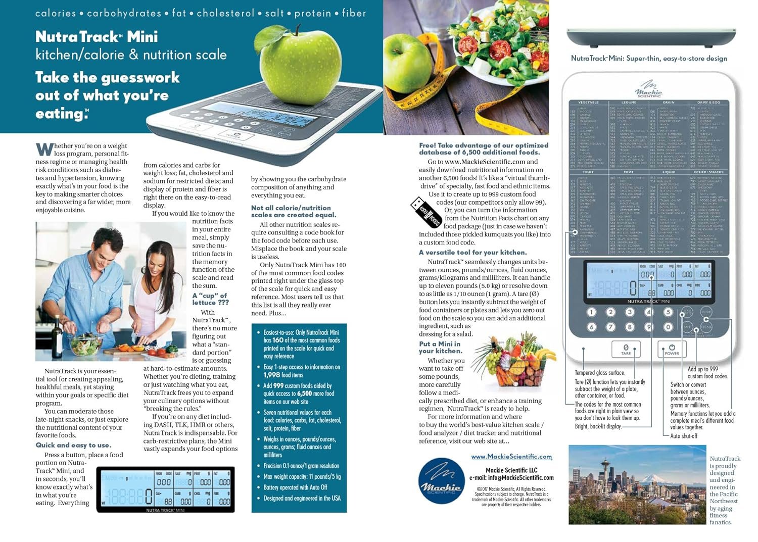 NUTRA TRACK™ Ultimate Food Kitchen & Nutrition Scale – Your Personal Nutritionist at Home! Powered by USDA Data, Designed for Precision in Seattle, WA - Image 8