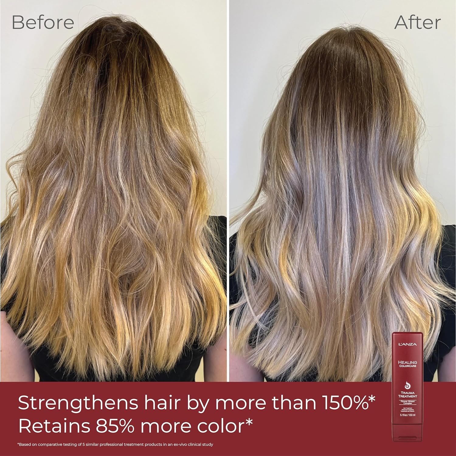L'ANZA Healing ColorCare Trauma Treatment, Leave-In Conditioner for Dry Damaged Hair, Extends Color Longevity, For Healhty and Vibrant Color with Split End Repair & Shine, Luxury Hair Care - Image 3