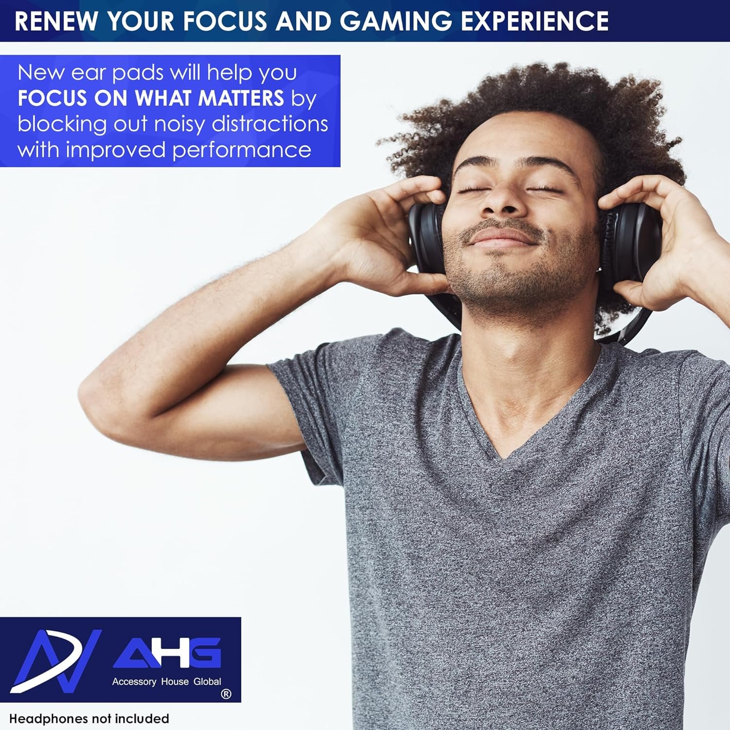 AHG QC35 Replacement Ear Pads / QC35 ii Ear Pads Cushion Blue Compatible with Bose QuietComfort 35 (QC35) / Bose QuietComfort 35 ii (QC35 ii) Headphones (Midnight Blue). Great Comfort + Durability - Image 6