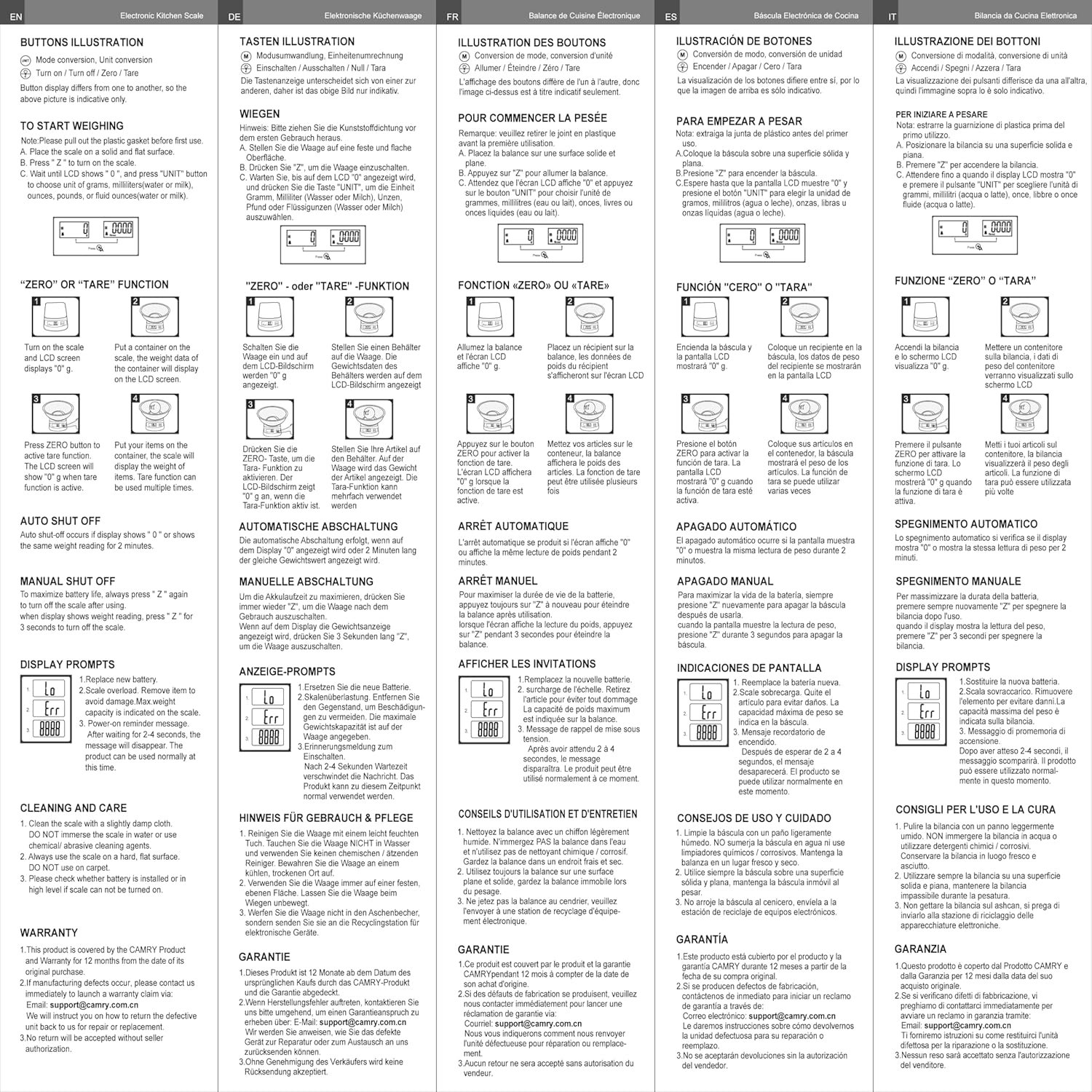 NUTRI FIT Digital Kitchen Scale with Wide Stainless Steel Plateform High Accuracy Multifunction Food Scale with LCD Display for Baking Kitchen Cooking,Tare & Auto Off Function (Red) - Image 15