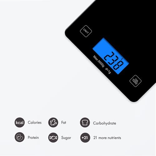 Bluetooth Smart Kitchen Scale | Digital Grams and Ounces for Weight Loss | Baking | Cooking | Keto and Meal Prep | Diabetes Meals - Image 3