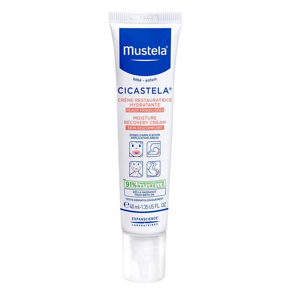 Mustela Cicastela Moisture Recovery Cream - Multipurpose Baby Ointment for Skin Discomfort - with Natural Avocado & Hyaluronic Acid - Fragrance-Free - 1.35 fl. Oz - Image 2