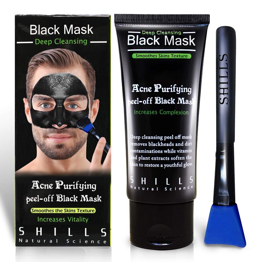 SHILLS Blackhead Remover, Pore Control, Skin Cleansing, Purifying Bamboo Charcoal, Peel Off Face Mask,1 Bottle(1.69 fl. oz) - Image 2