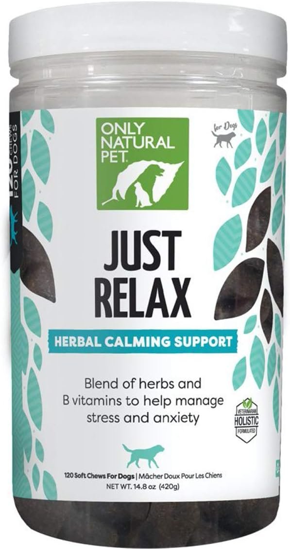 Only Natural Pet - Just Relax Herbal Calming Soft Chews for Dogs | Natural Anxiety Relief Treats, Premium Dog Relaxation Aid, Stress and Anxiety Relief Supplement - Bacon Flavor - 120 Soft Chews - Image 2