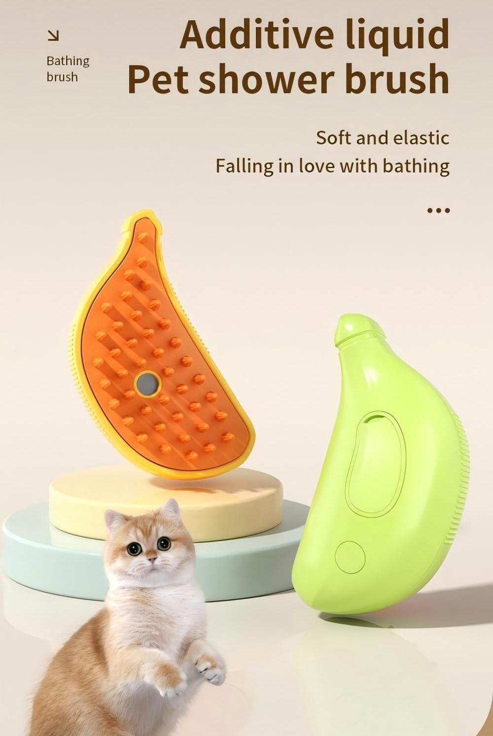 WINB 3-in-1 Steaming Pet Brush for Cats & Dogs – Shedding, Massaging, and De-furring Grooming Brush with Anti-Static Mist, Ideal for Cats and Dogs - Image 3